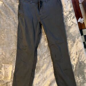 Men's Gray Pants slim straight chino dress pants amazing condition